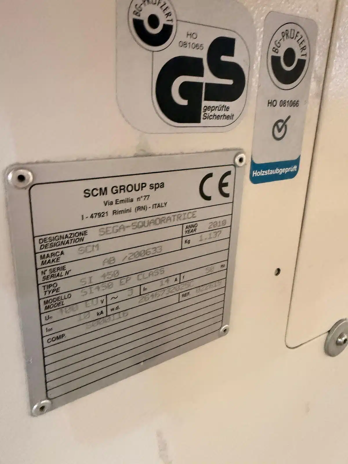 Squadratrice Scm Si 450 EP c.e. usata - immagine 4