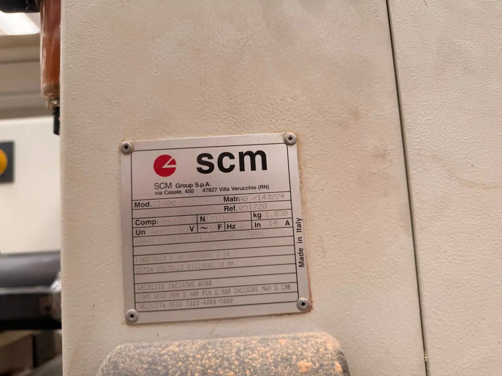 Squadratrice Scm Si400e c.e. usata - immagine 2